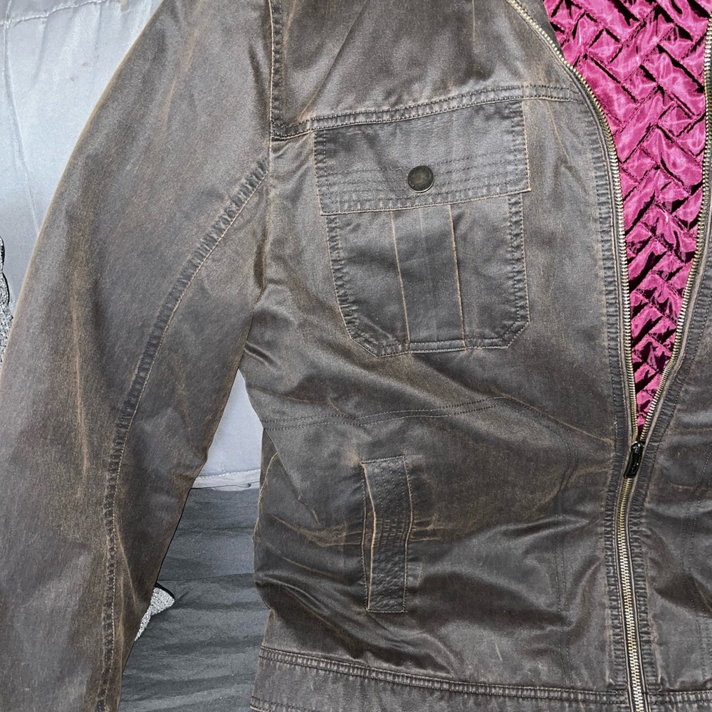 Johnston & Murphy Brown Military Field Jacket Utilitarian Design- XL - Picture 4 of 10